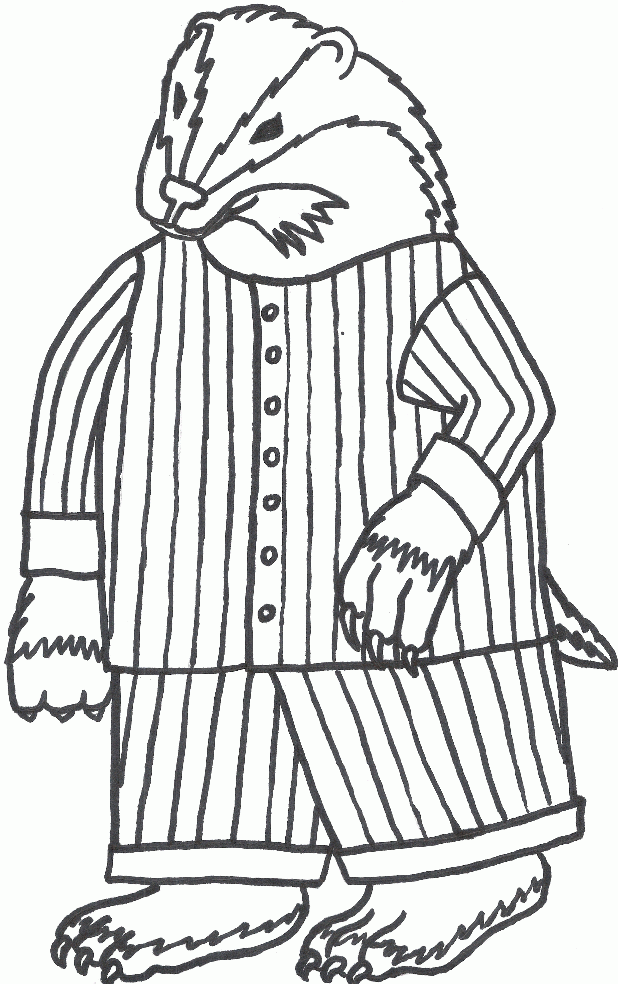 Pajamas Coloring Page Coloring Home