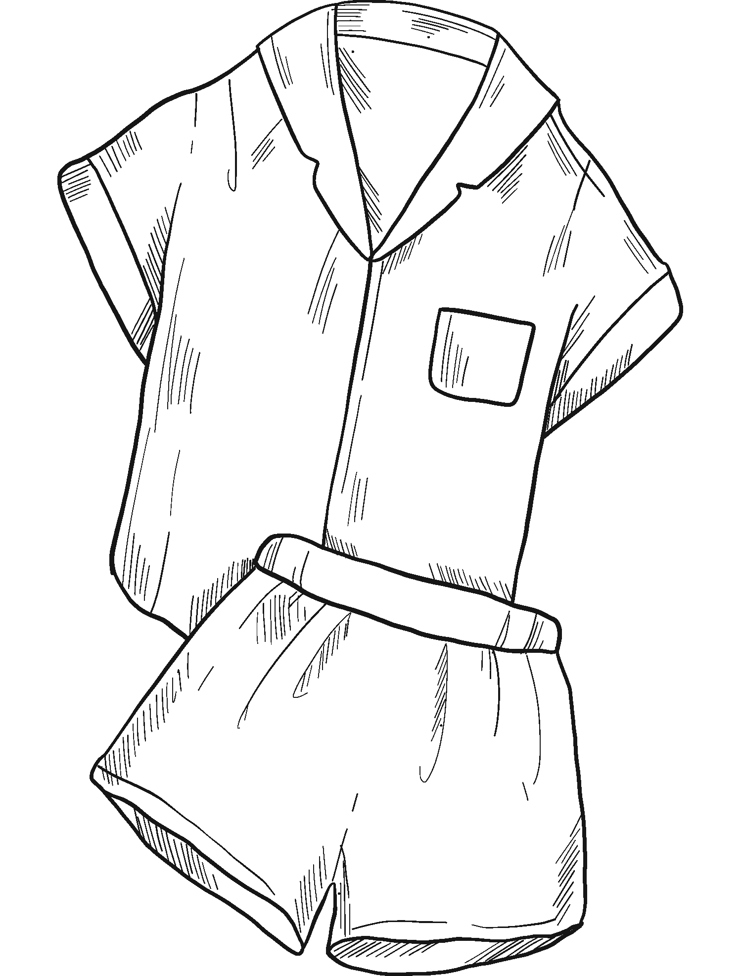 Pajamas Coloring Page ColouringPages