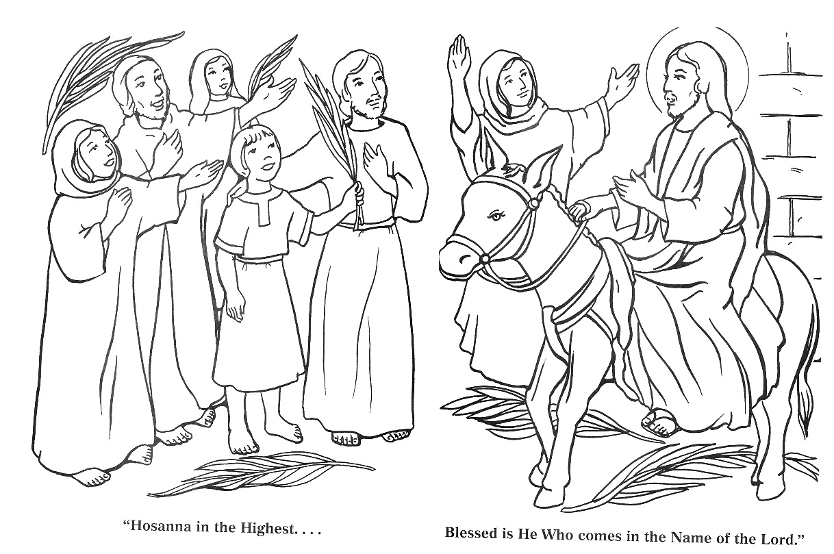 Palm Sunday Coloring Page