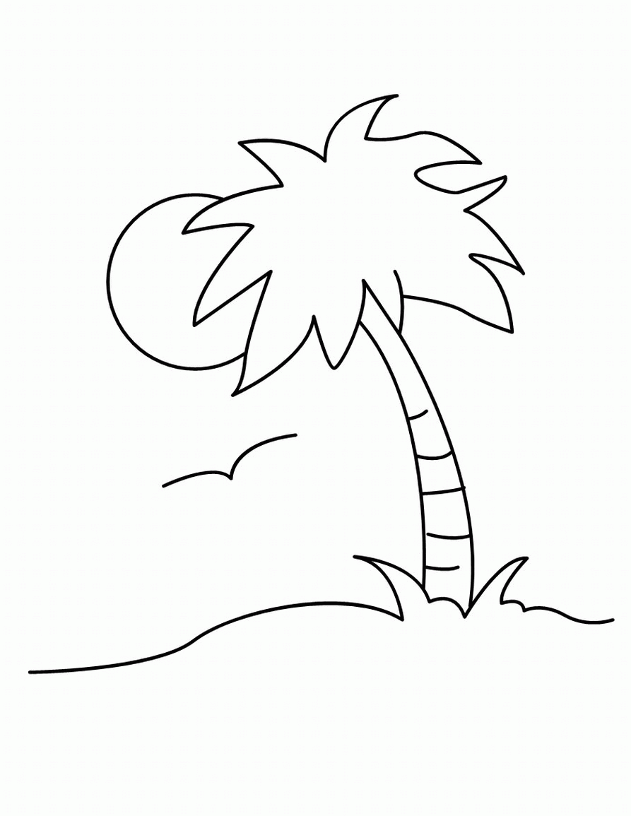 Palm Tree Coloring Page
