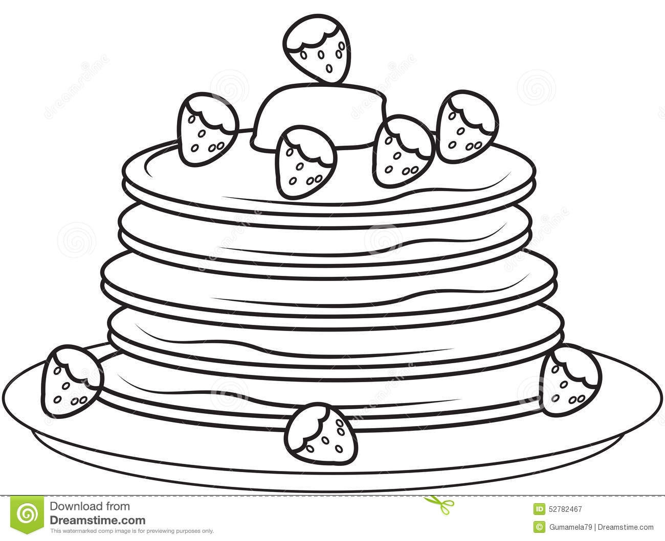 Pancake Coloring Page Printable
