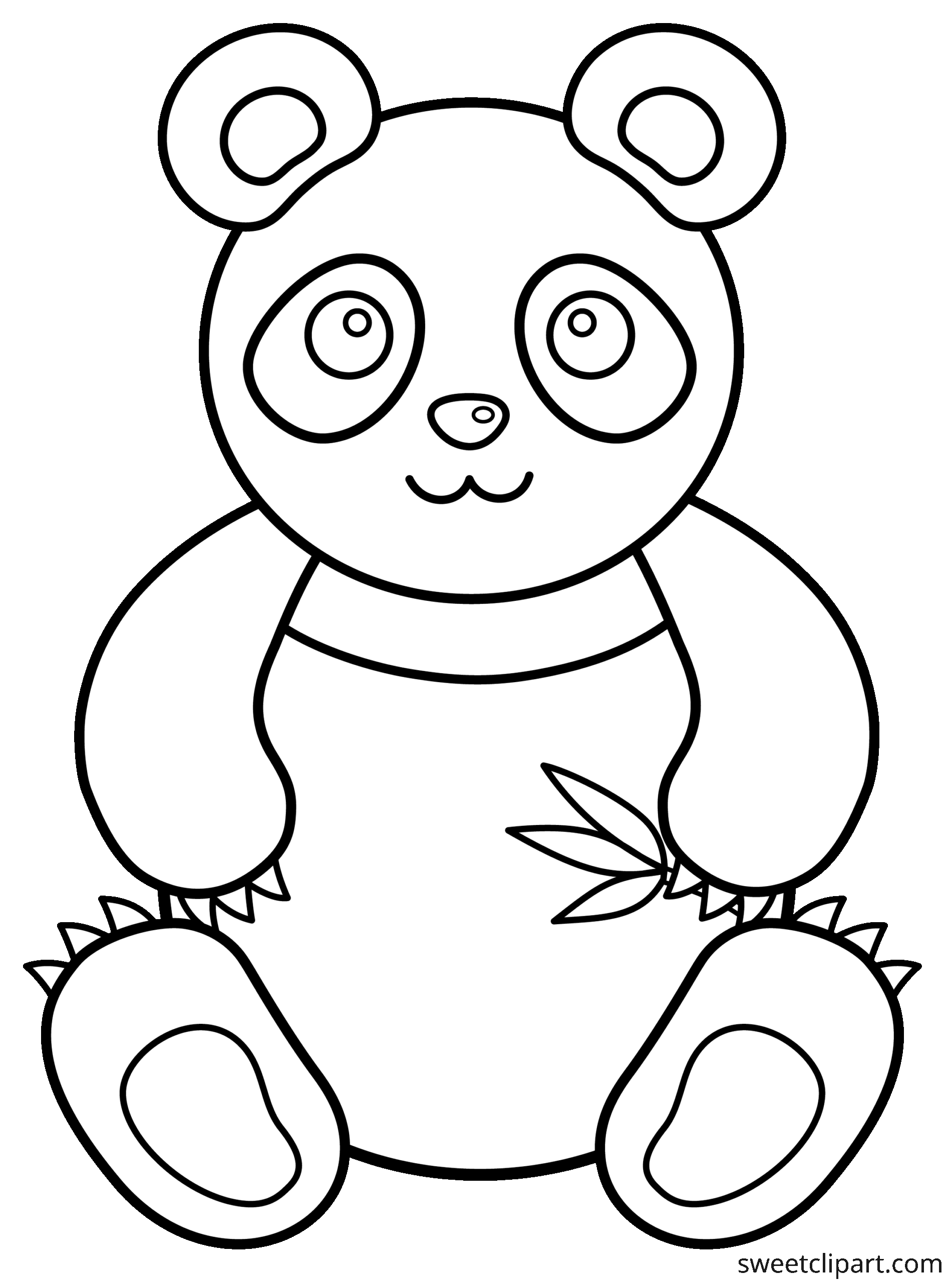 Panda Bear Coloring Page Free Clip Art