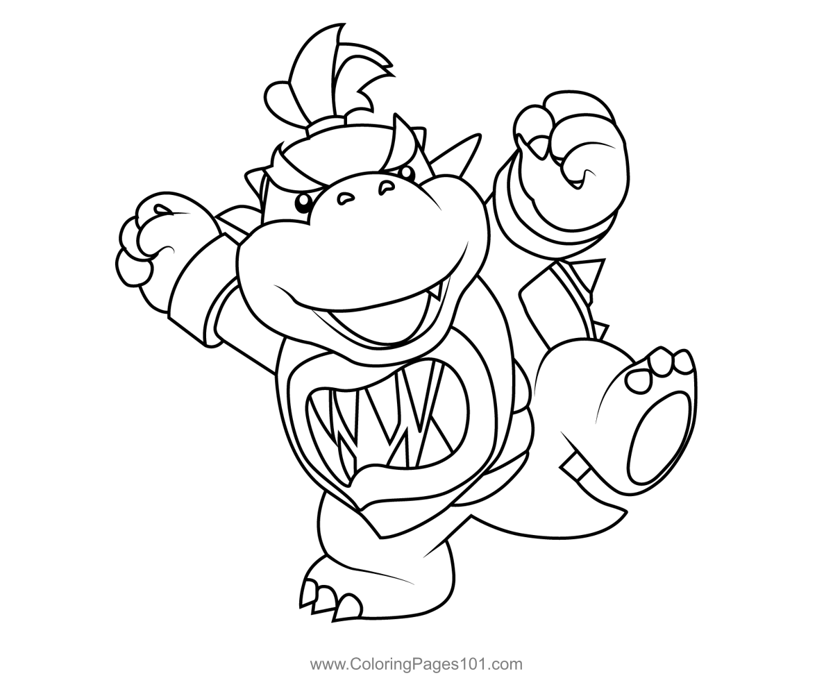 Paper Bowser Coloring Pages