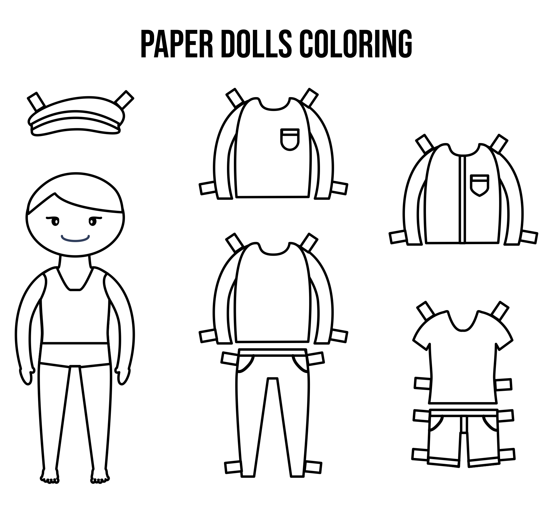 Paper Dolls To Color 10 Free PDF Printables Printablee