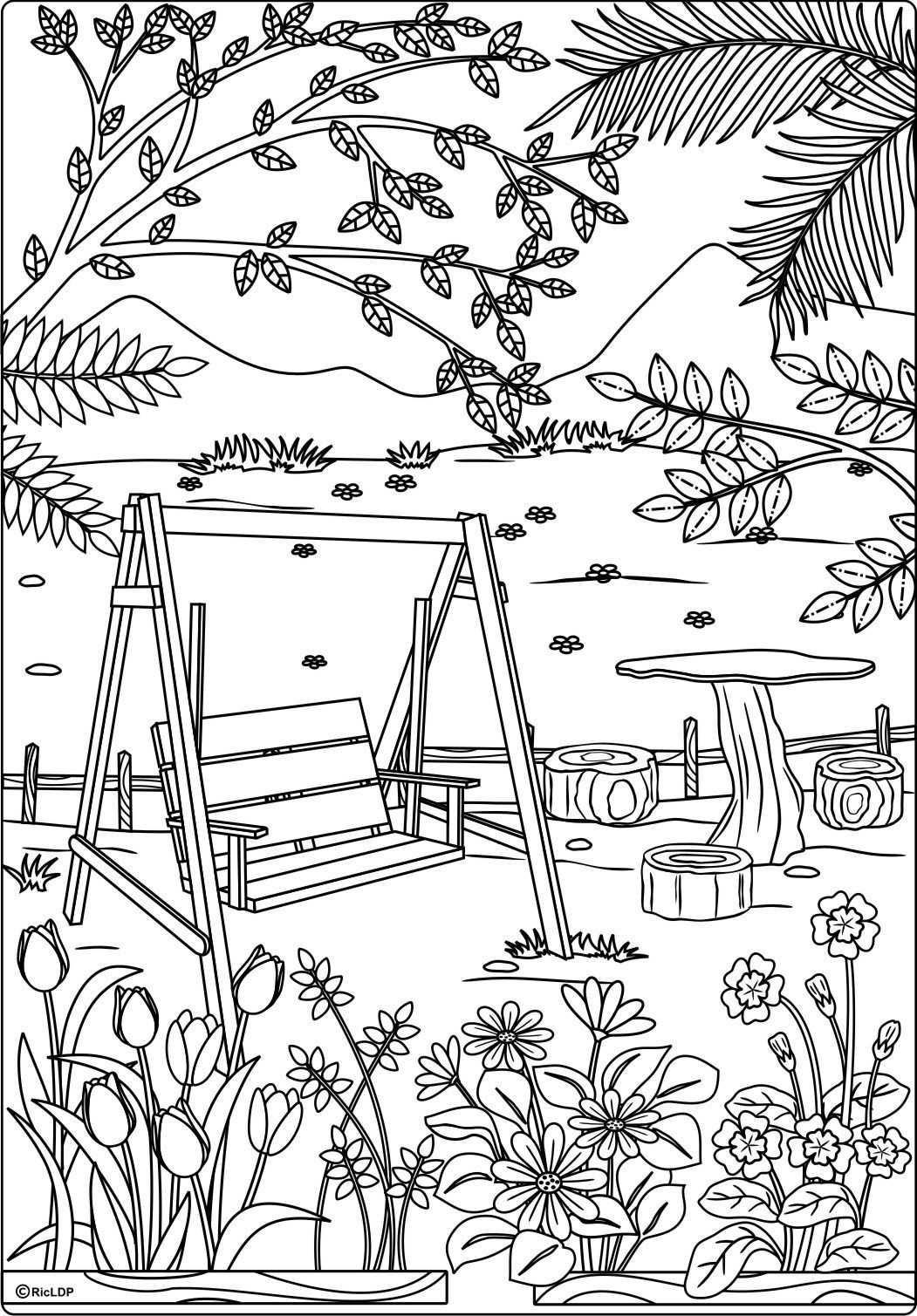 Park Coloring Pages Printable Tedy Printable Activities