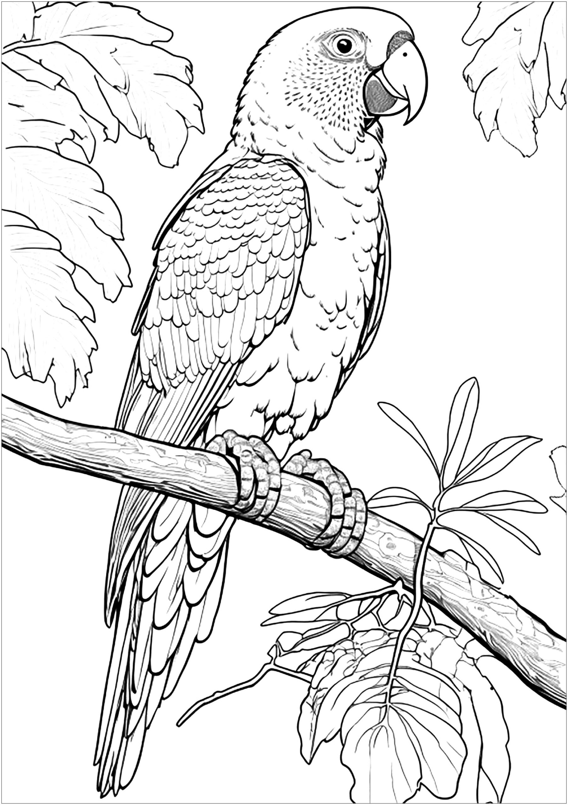 Parrot Coloring Page