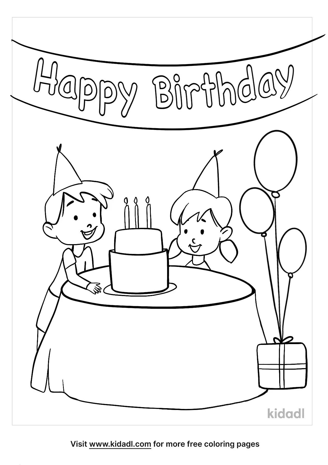 Party Coloring Birthday Pages Oscar Verjaardag Printable Colouring Color Clipart Drawing Sheets