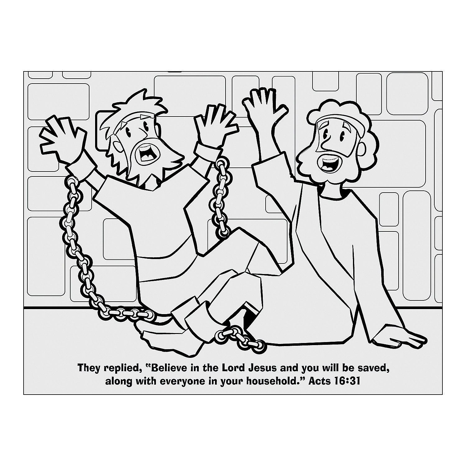 Paul And Silas Coloring Page