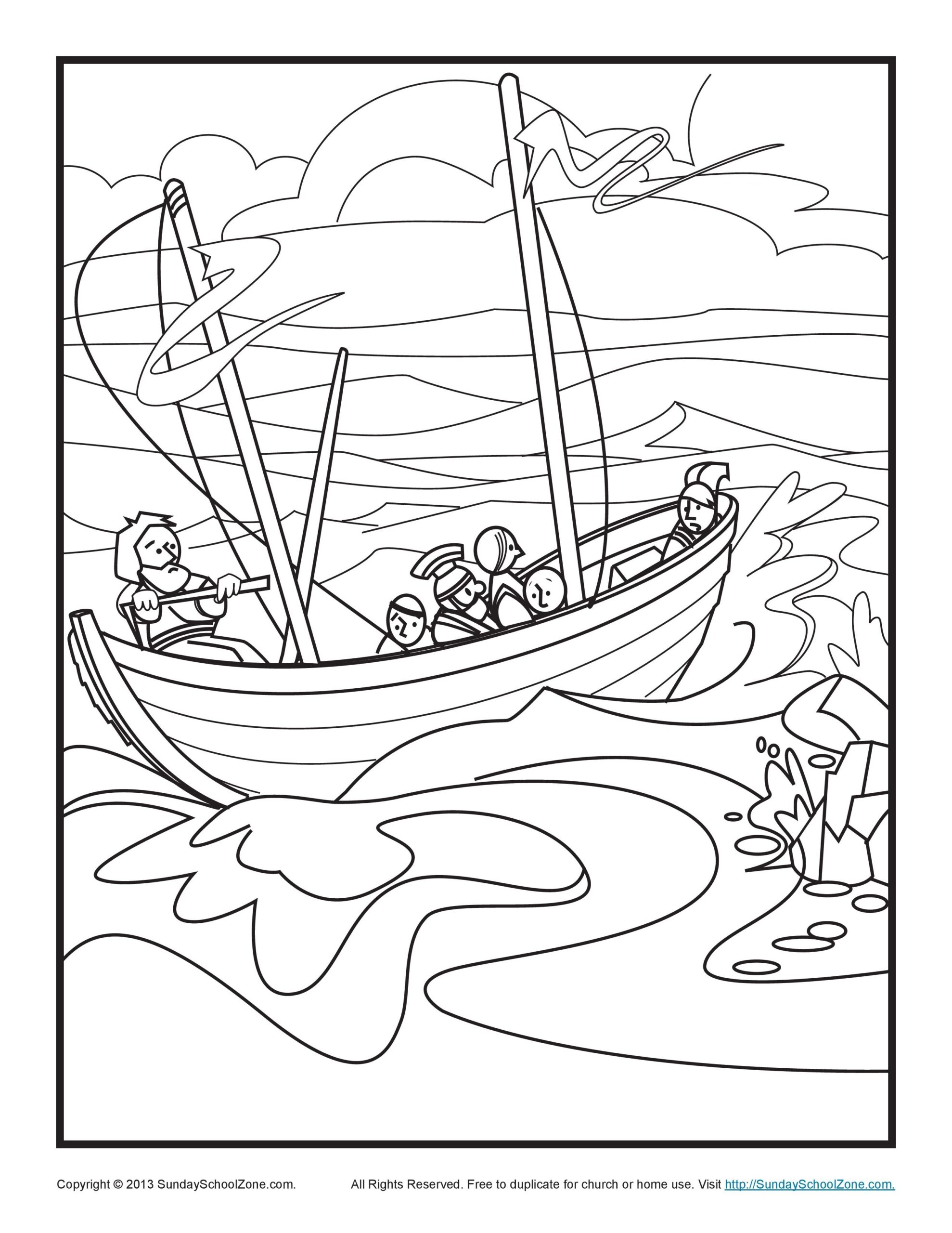 Paul S Shipwreck Bible Coloring Page Bible Coloring Pages Bible Coloring Sunday School
