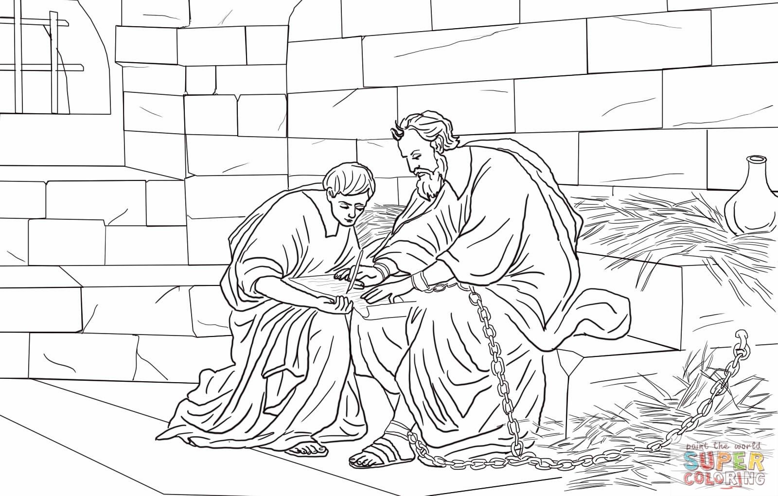 Paul With An Assistant Writing A Letter From Prison Snake Coloring Pages Pattern Coloring Pages