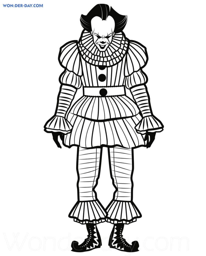 Pennywise Coloring Pages 100 Printable Coloring Pages