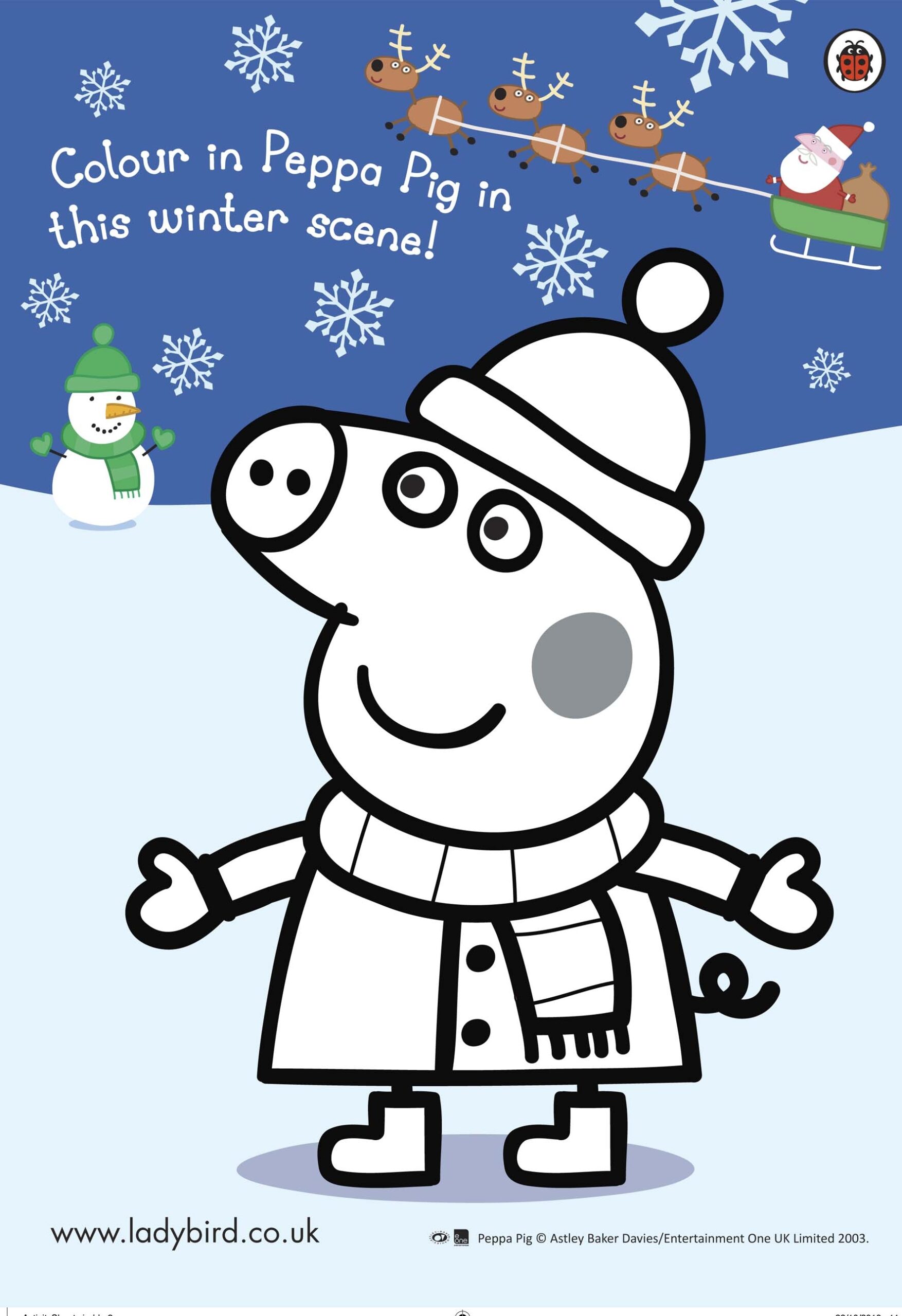 Peppa Pig Christmas Colouring Scholastic Kids Club