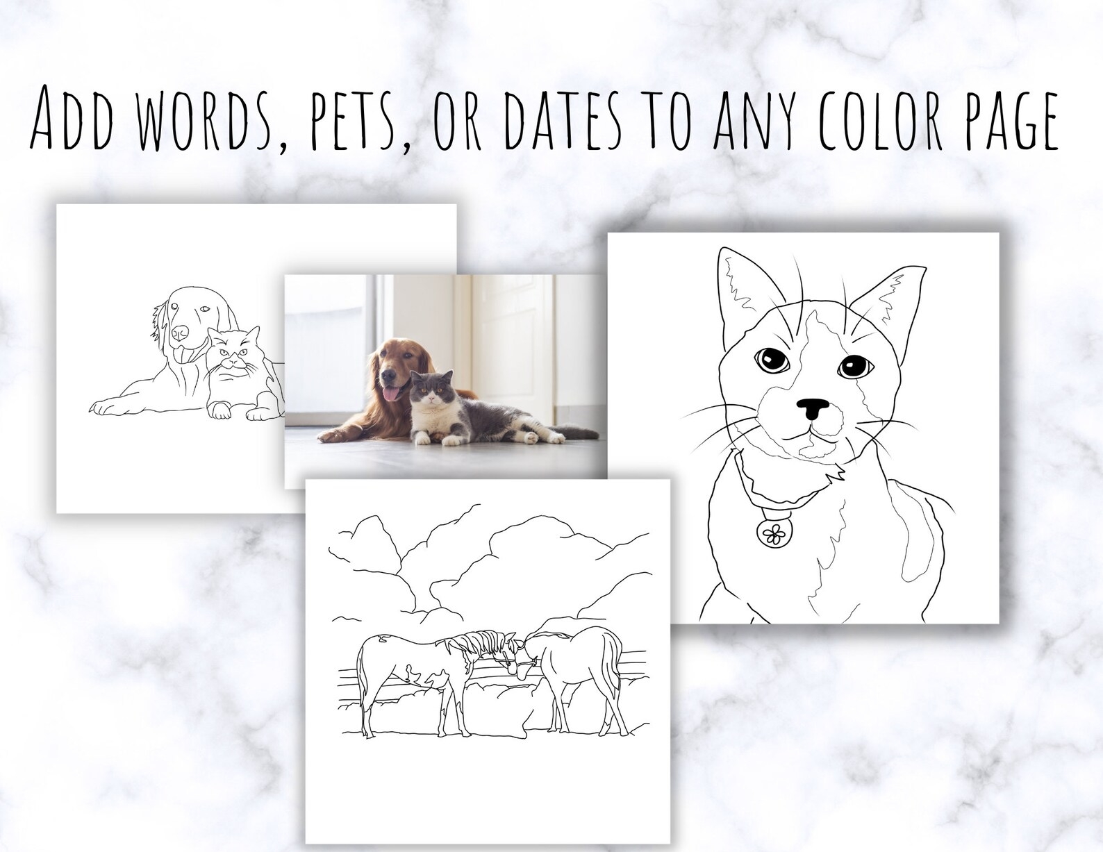 Personalized Photo Coloring Pages Custom Coloring Page Party Activity Sheet Photo To Coloring