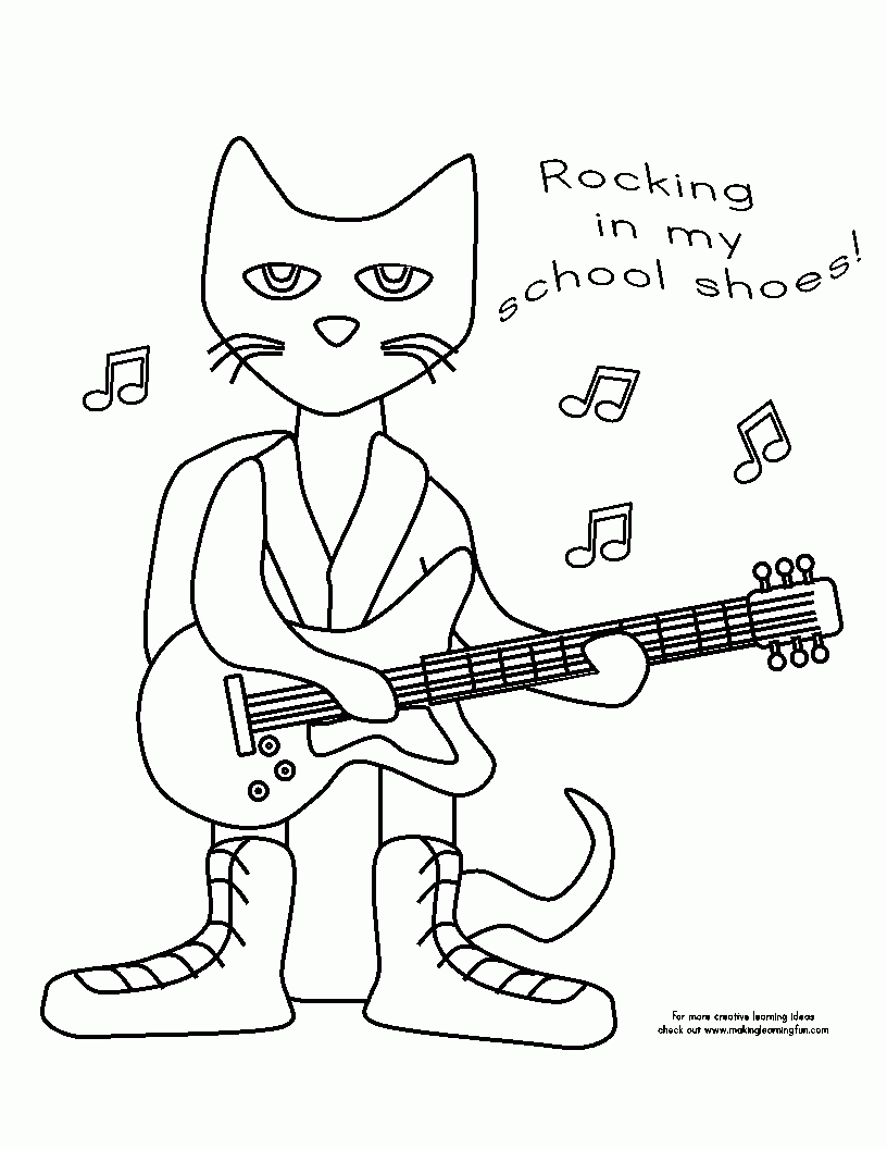 Pete The Cat Printables Coloring Home