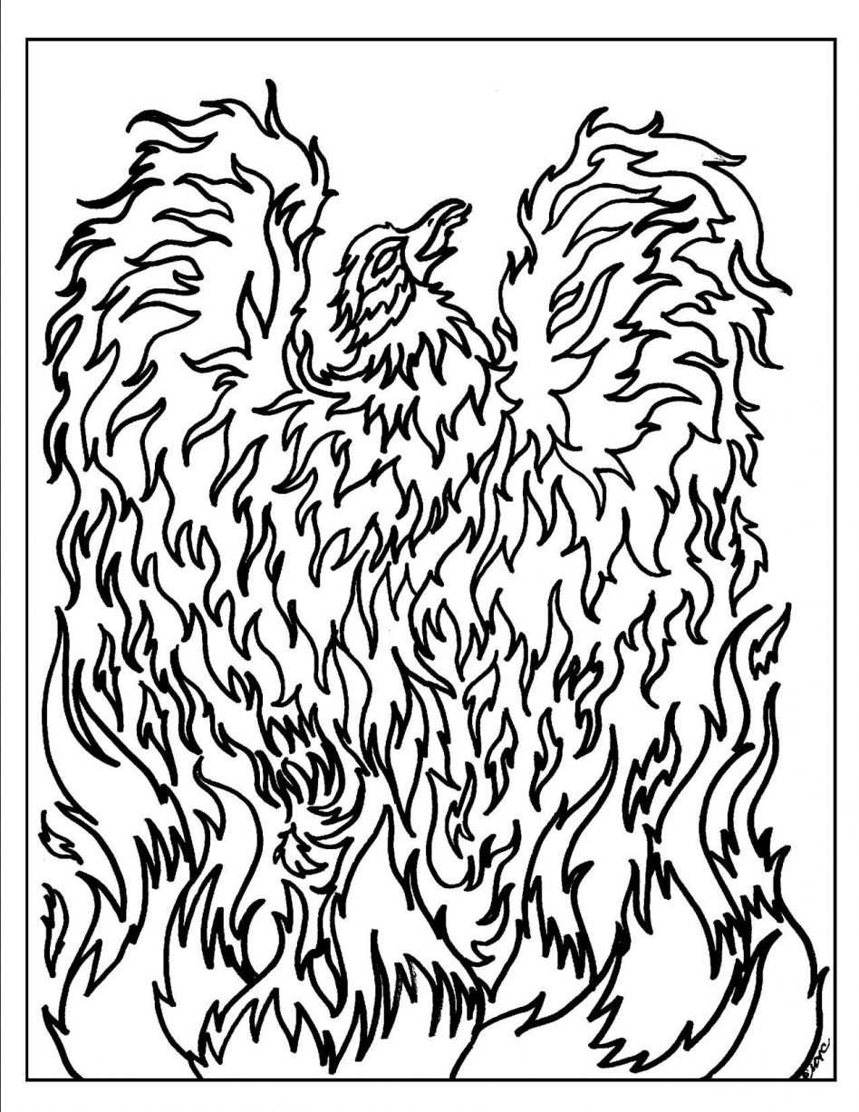Phoenix Coloring Pages For Adults