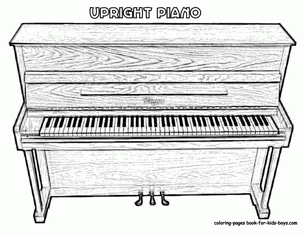 Piano Coloring Page
