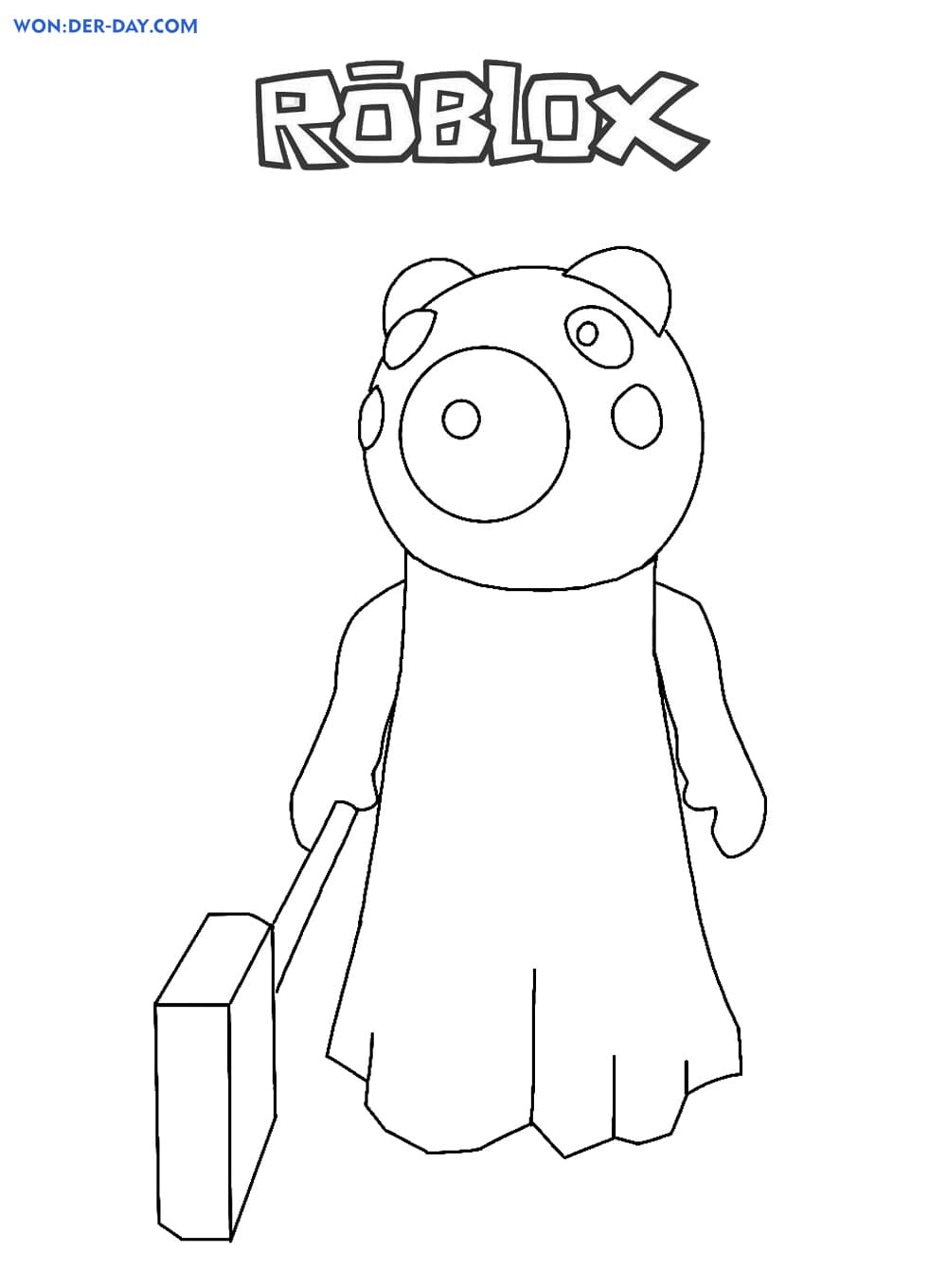 Piggy Roblox Coloring Pages WONDER DAY Coloring Pages For Children And Adults