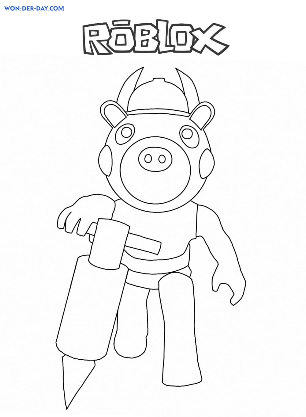 Piggy Roblox Coloring Pages WONDER DAY Coloring Pages For Children And Adults