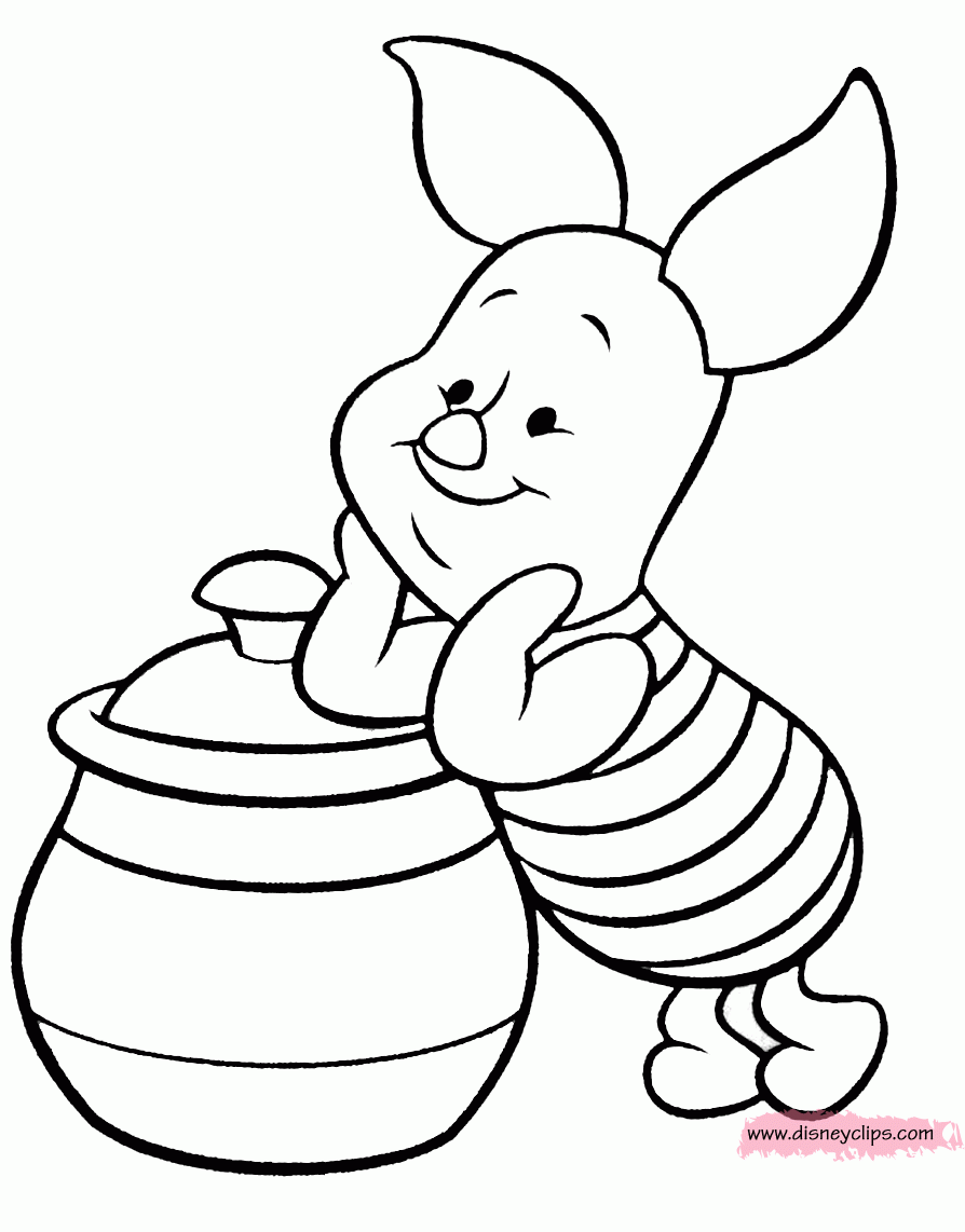 Piglet Coloring Pages 2 Disneyclips