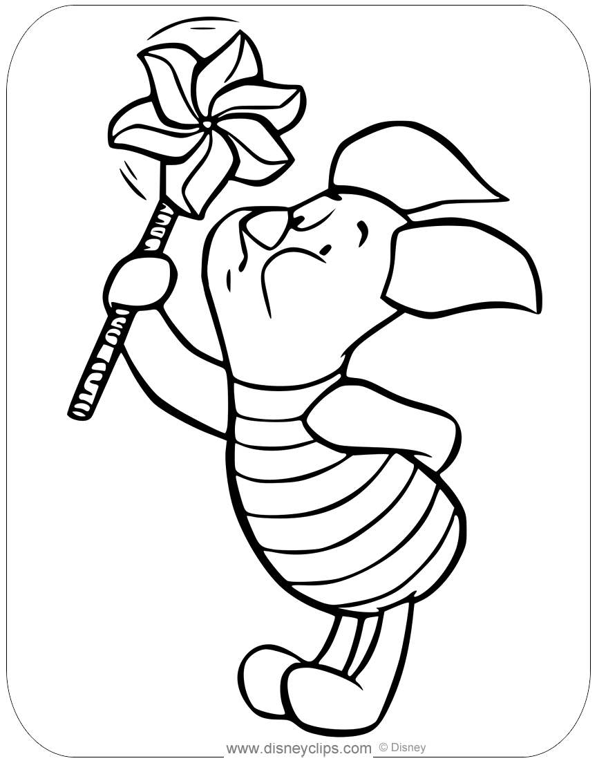 Piglet Coloring Pages Disneyclips