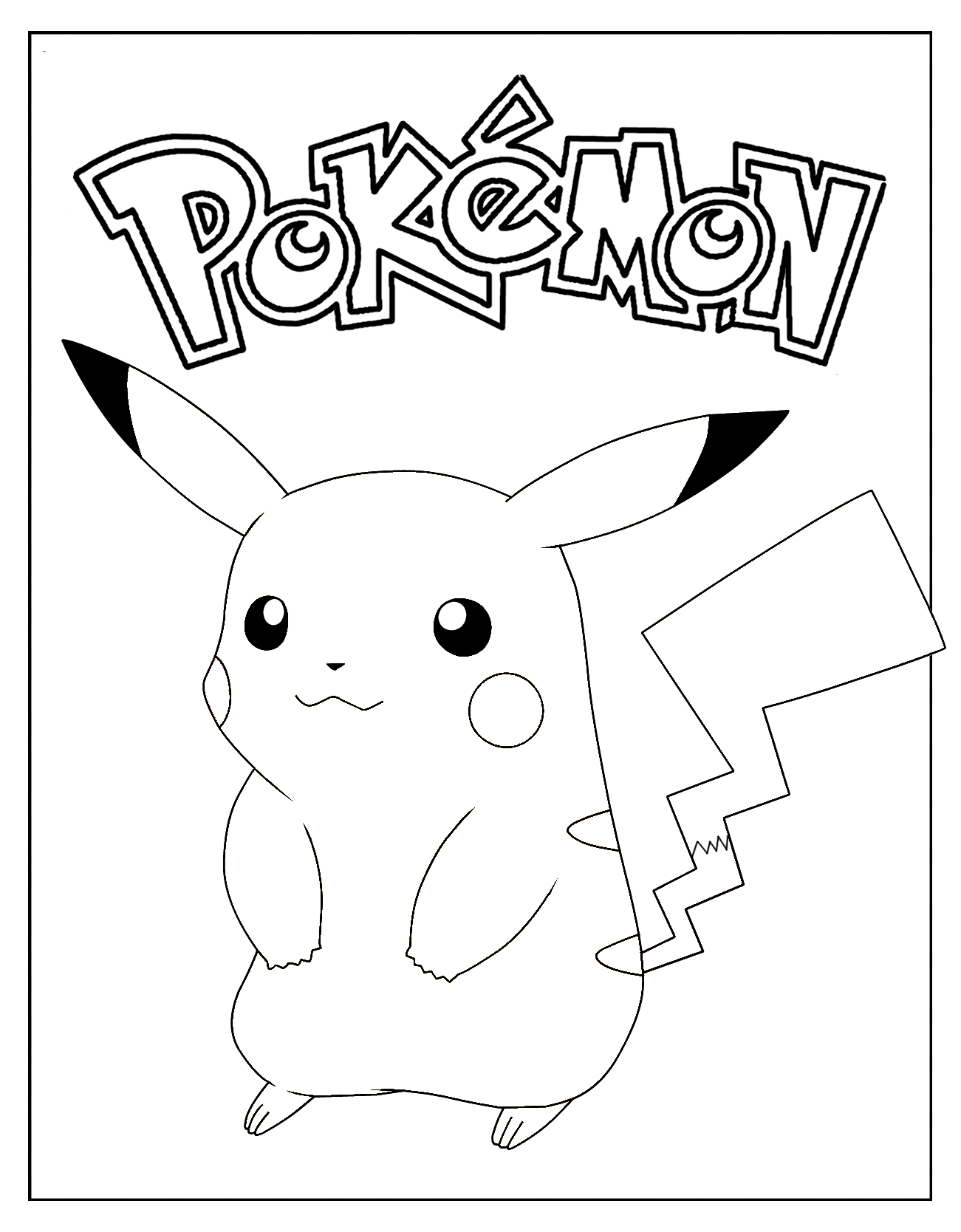 Free Pikachu Printable Coloring Pages