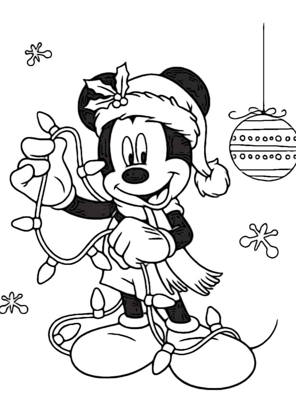 Disney Christmas Color Pages