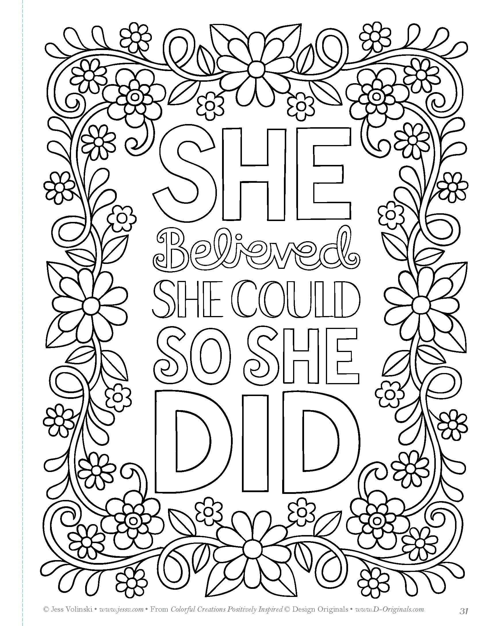 Coloring Pages With Quotes