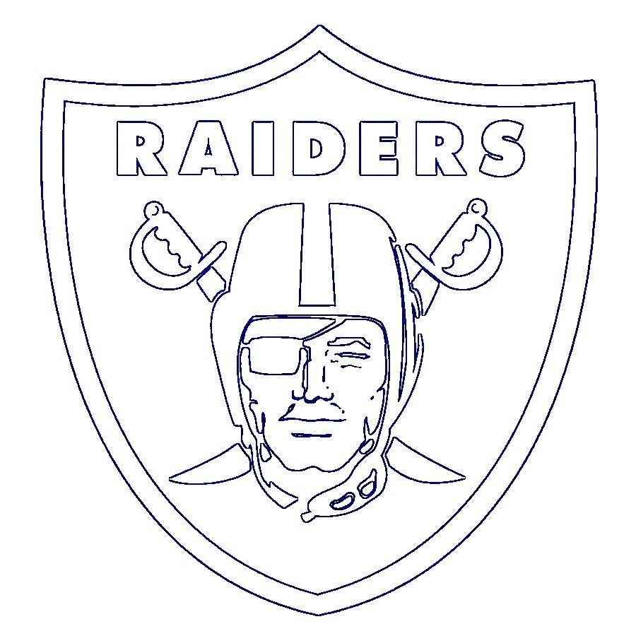 Pin By Searra Gordy On Line Art Football Coloring Pages Oakland Raiders Logo Sports Coloring