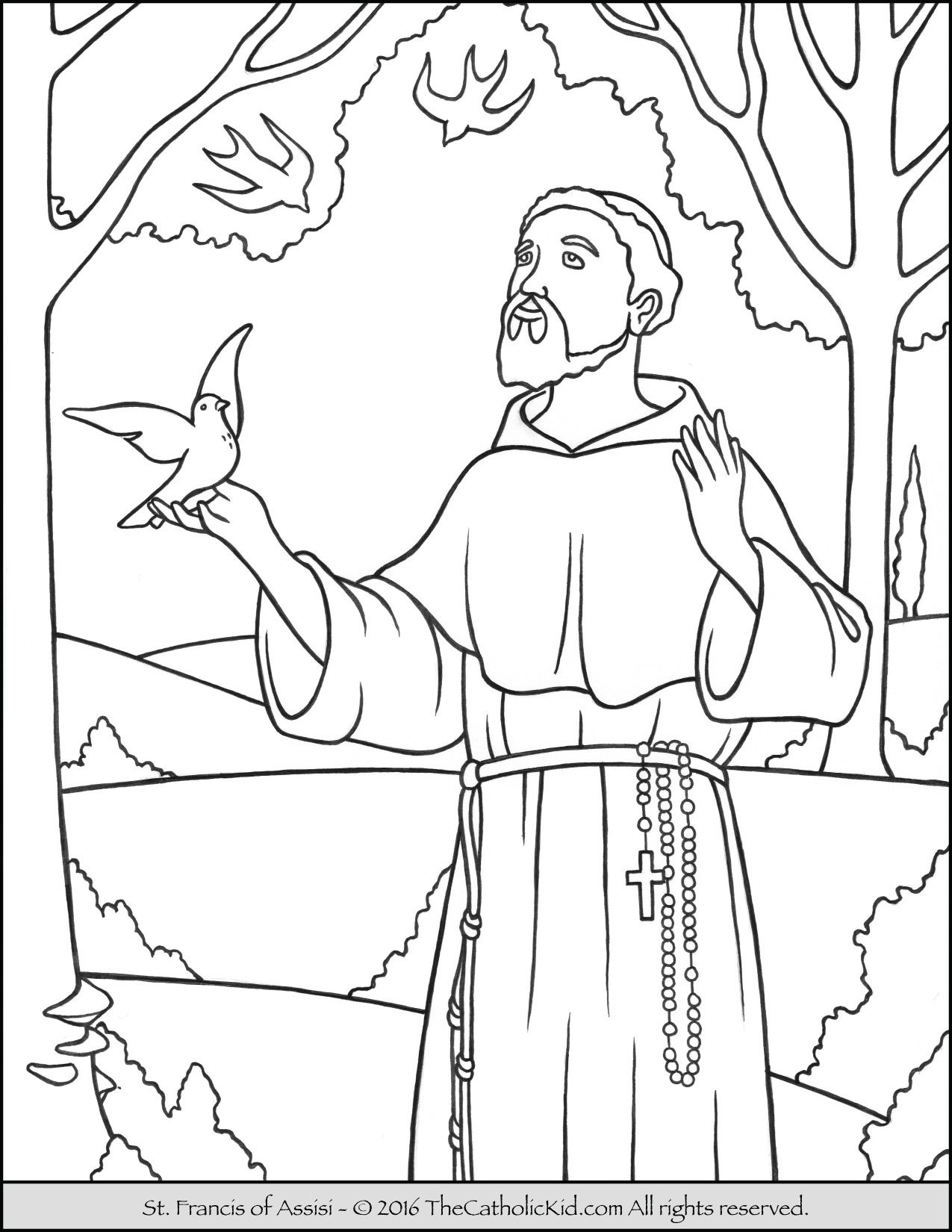 Pin On Catholic Saints Coloring Pages