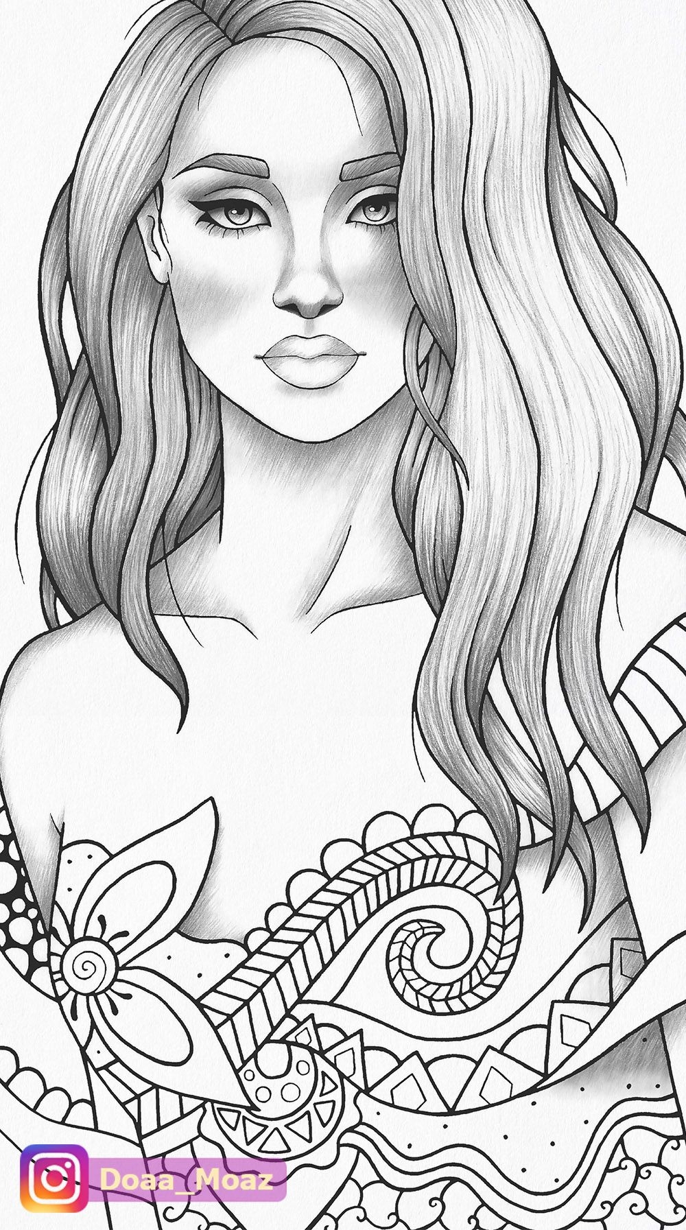 Free Printable Coloring Page Woman