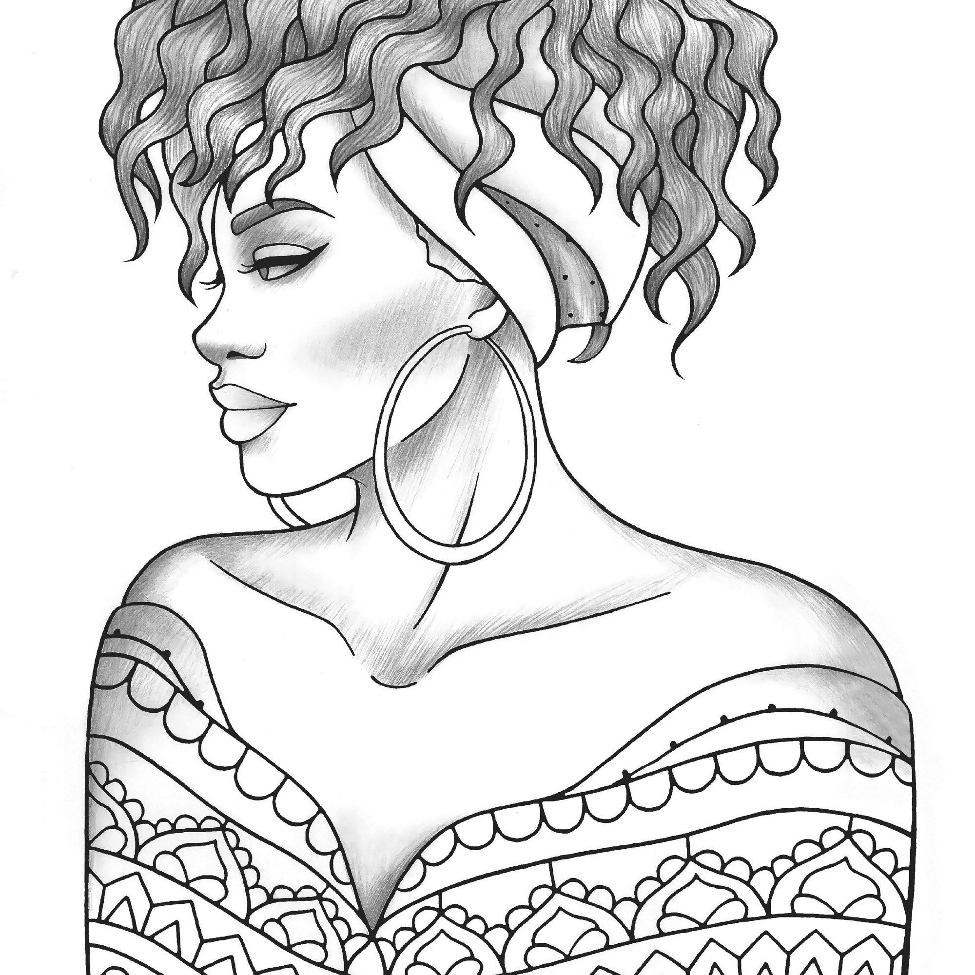 Black Girl Coloring Pages