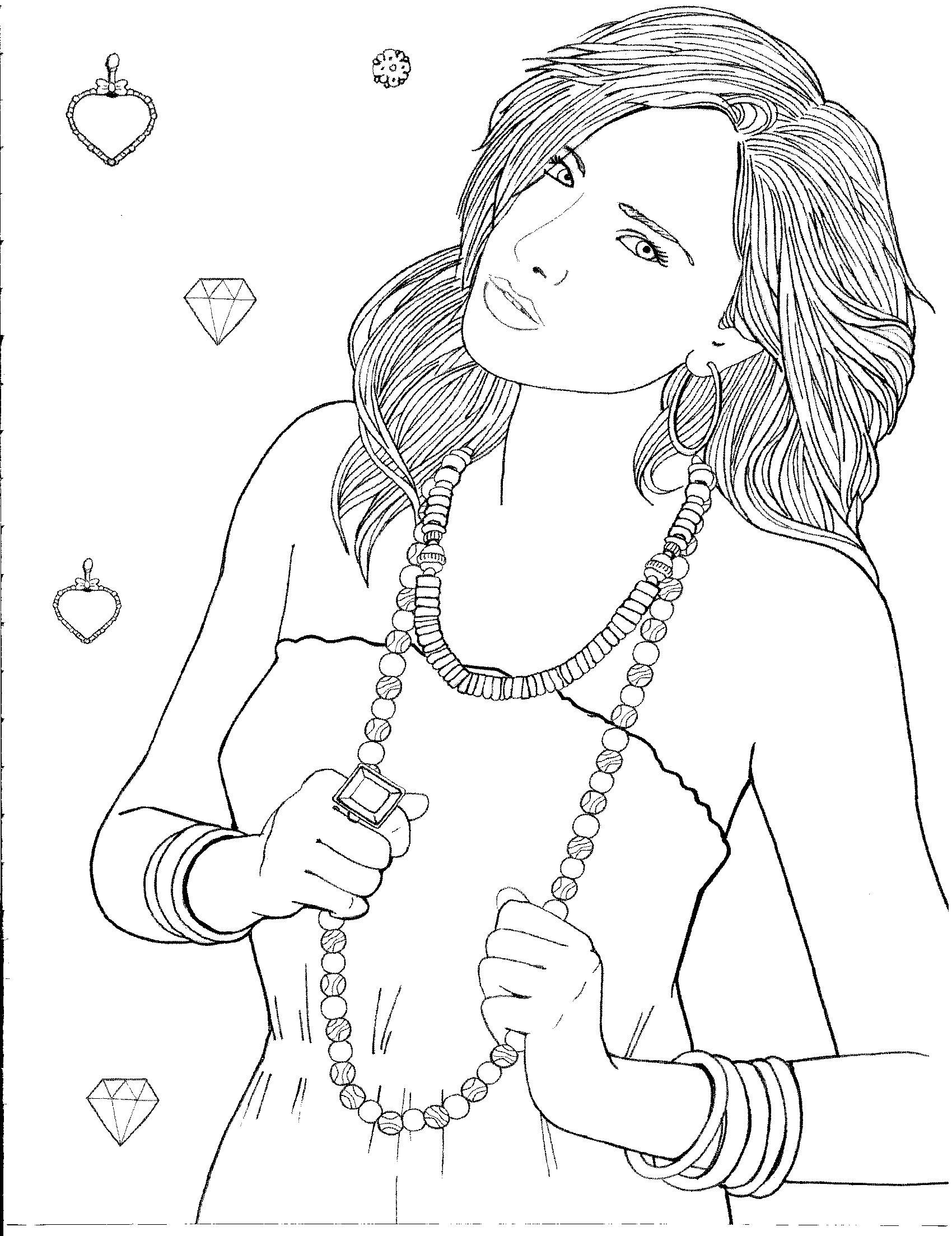 Pin Up Girl Coloring Pages For Adults