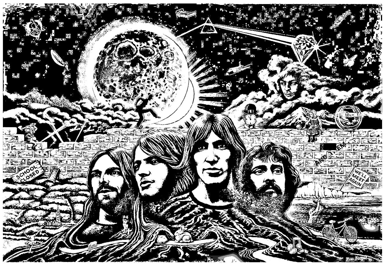 Pink Floyd Psychedelism Psychedelic Coloring Pages For Adults