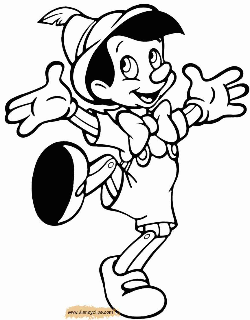 Pinocchio Coloring Pages 2 Disneyclips