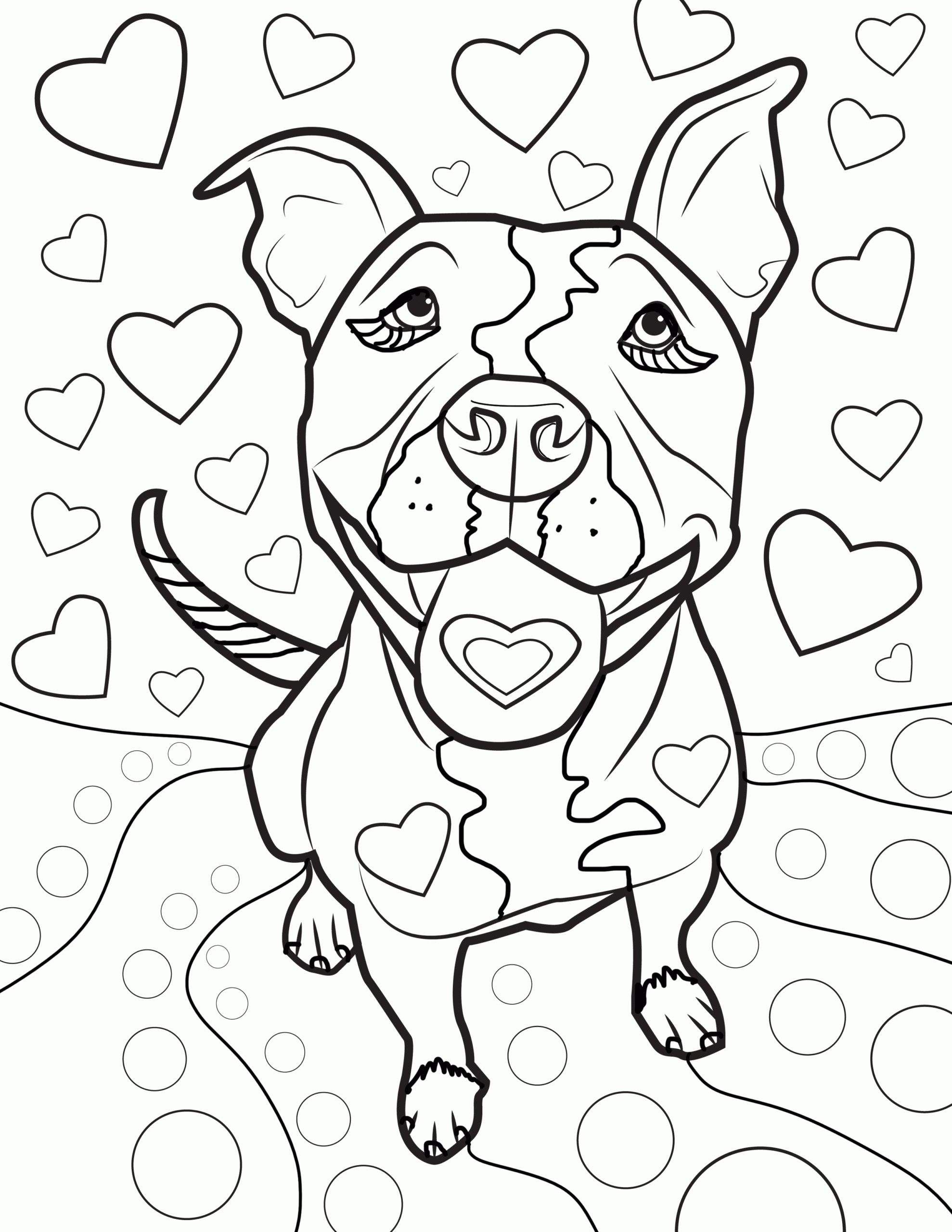 Pitbull Coloring Pages