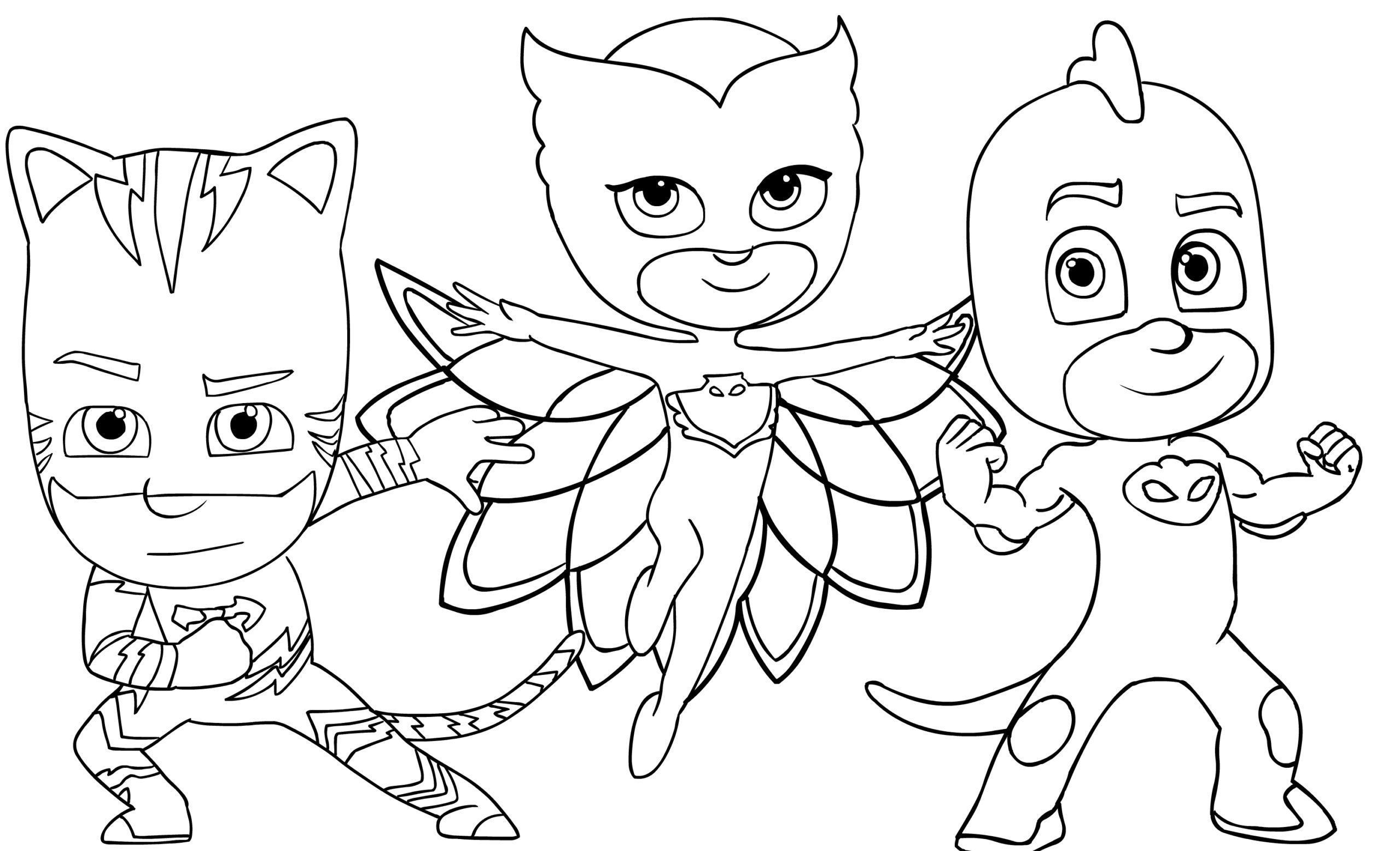 PJ Masks Coloring Page Drawing 5