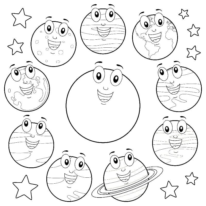 Planets Coloring Pages