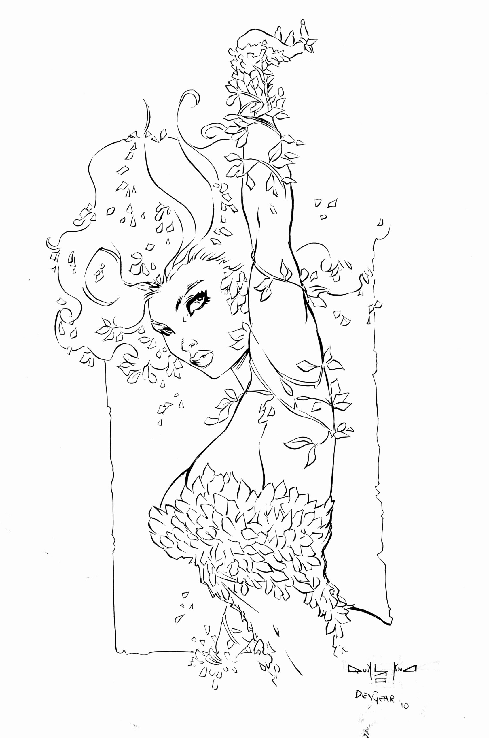 Free Coloring Pages Poison Ivy
