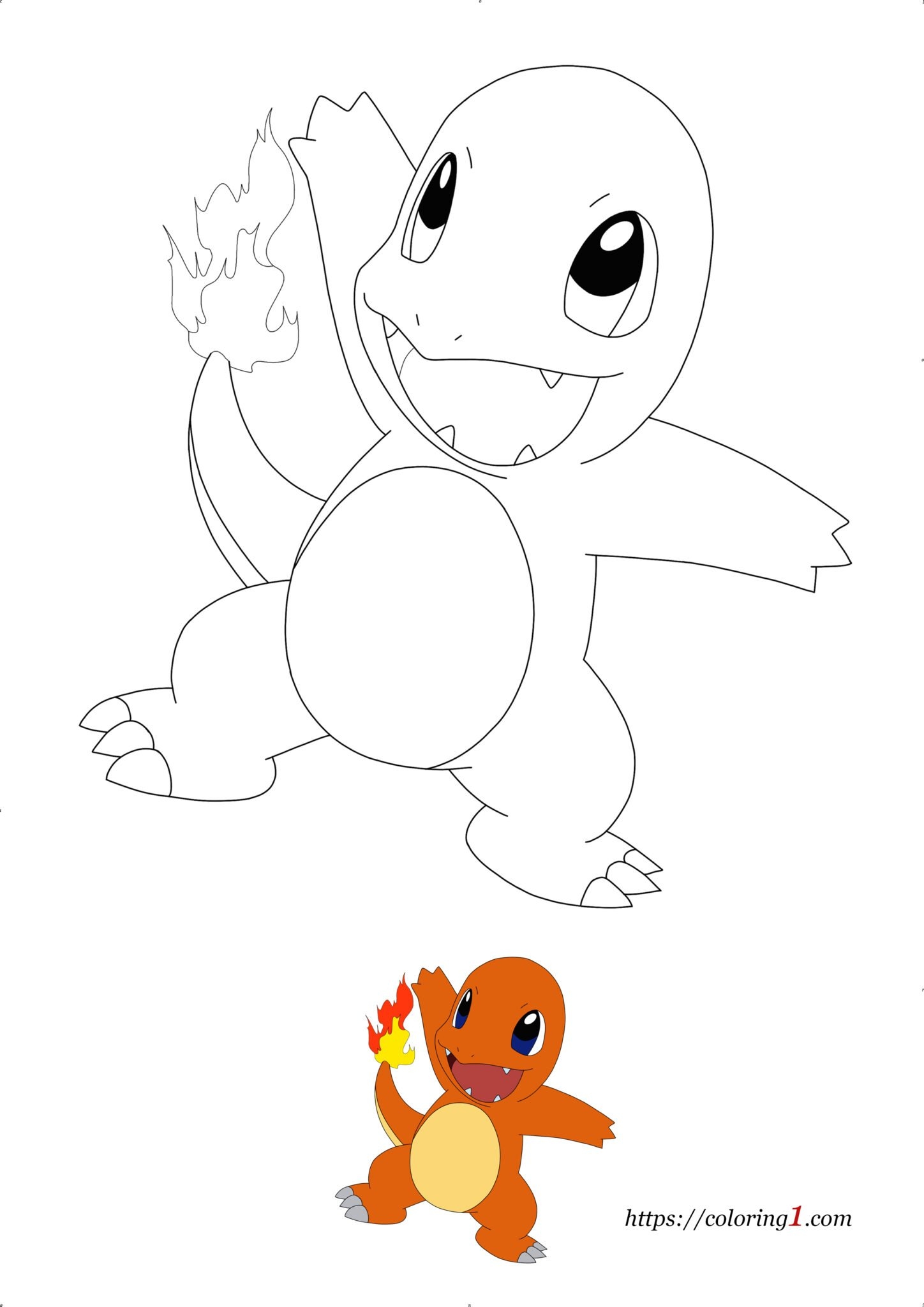 Charmander Coloring Page