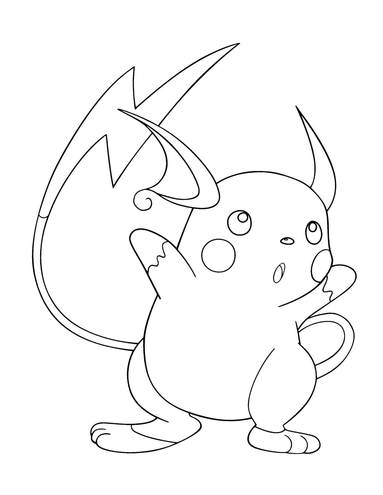 Raichu Coloring Pages