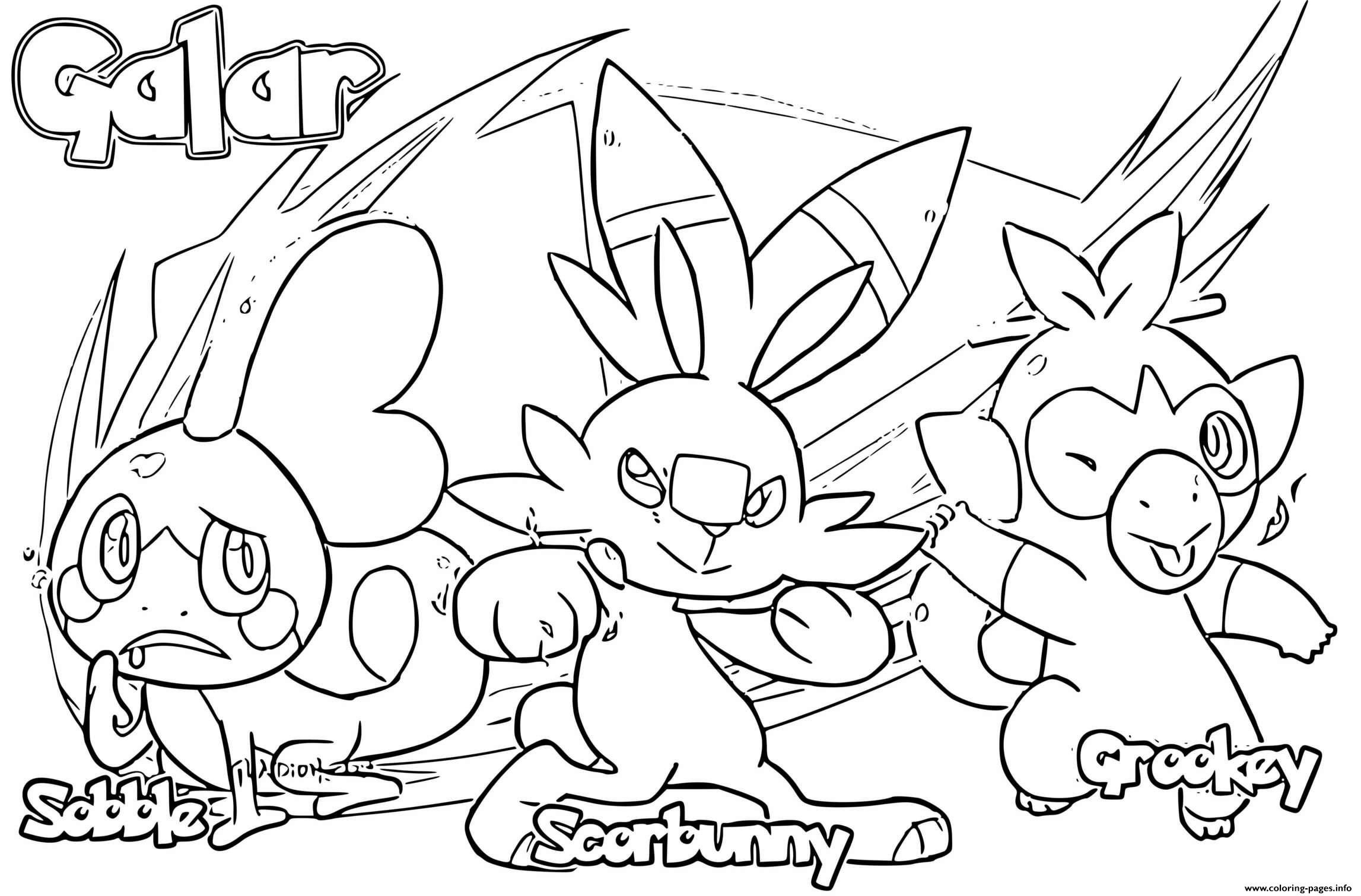 Pokemon Printable Coloring Pages Starter