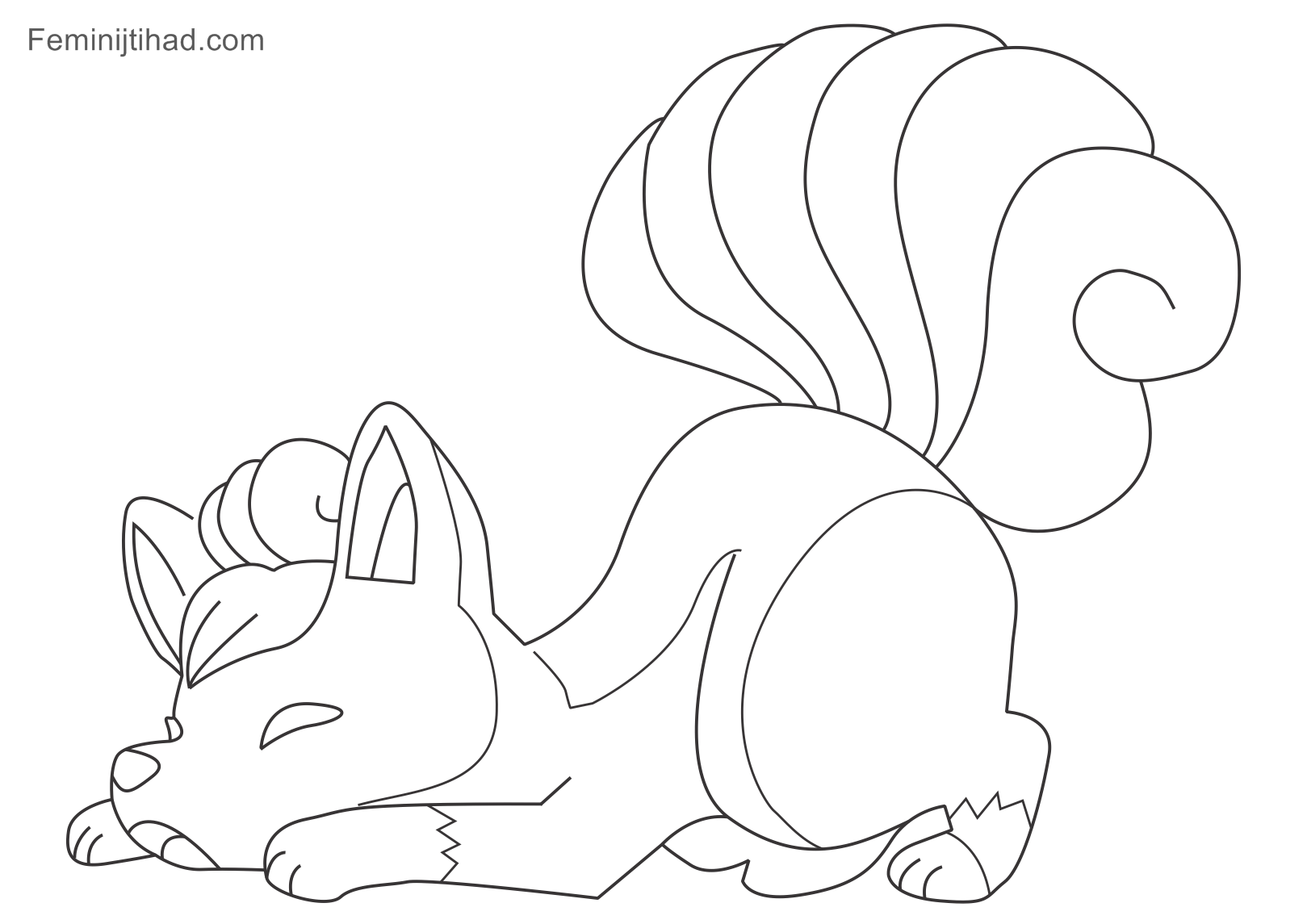 Vulpix Coloring Page
