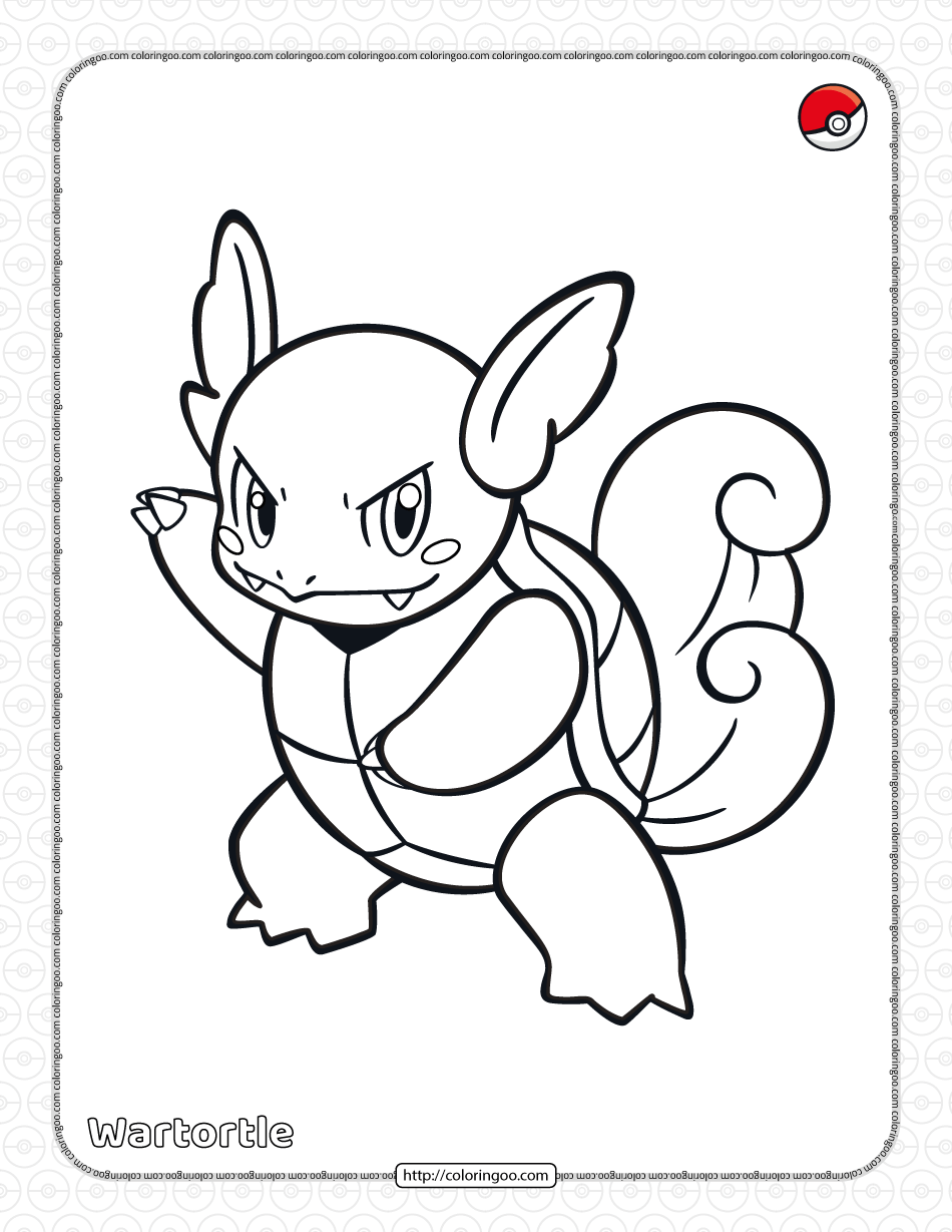 Wartortle Coloring Page