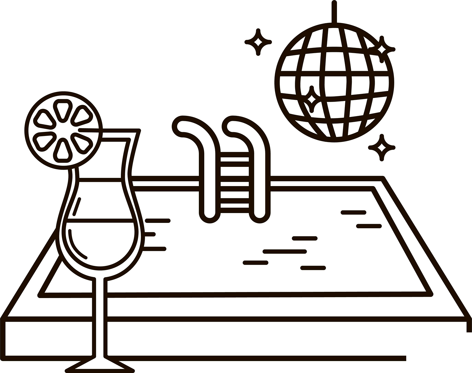 Pool Party Coloring Page ColouringPages