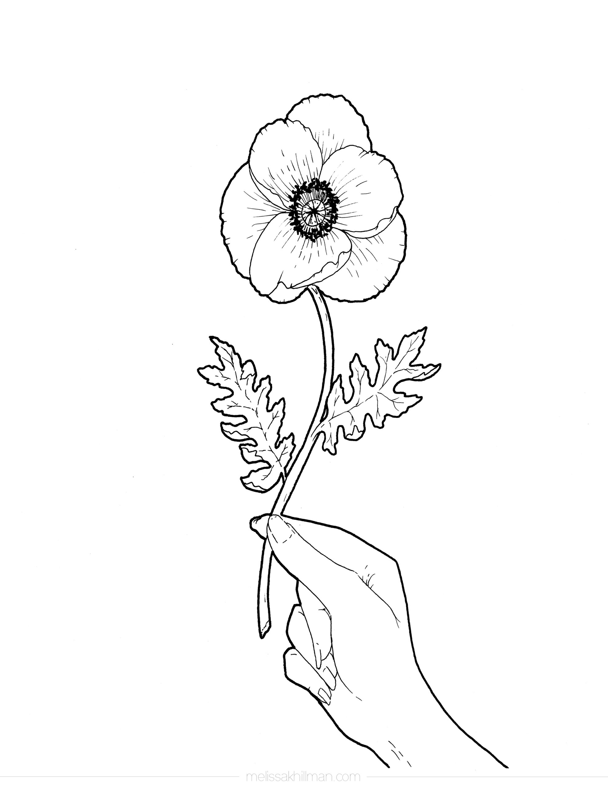 Poppy Coloring Page