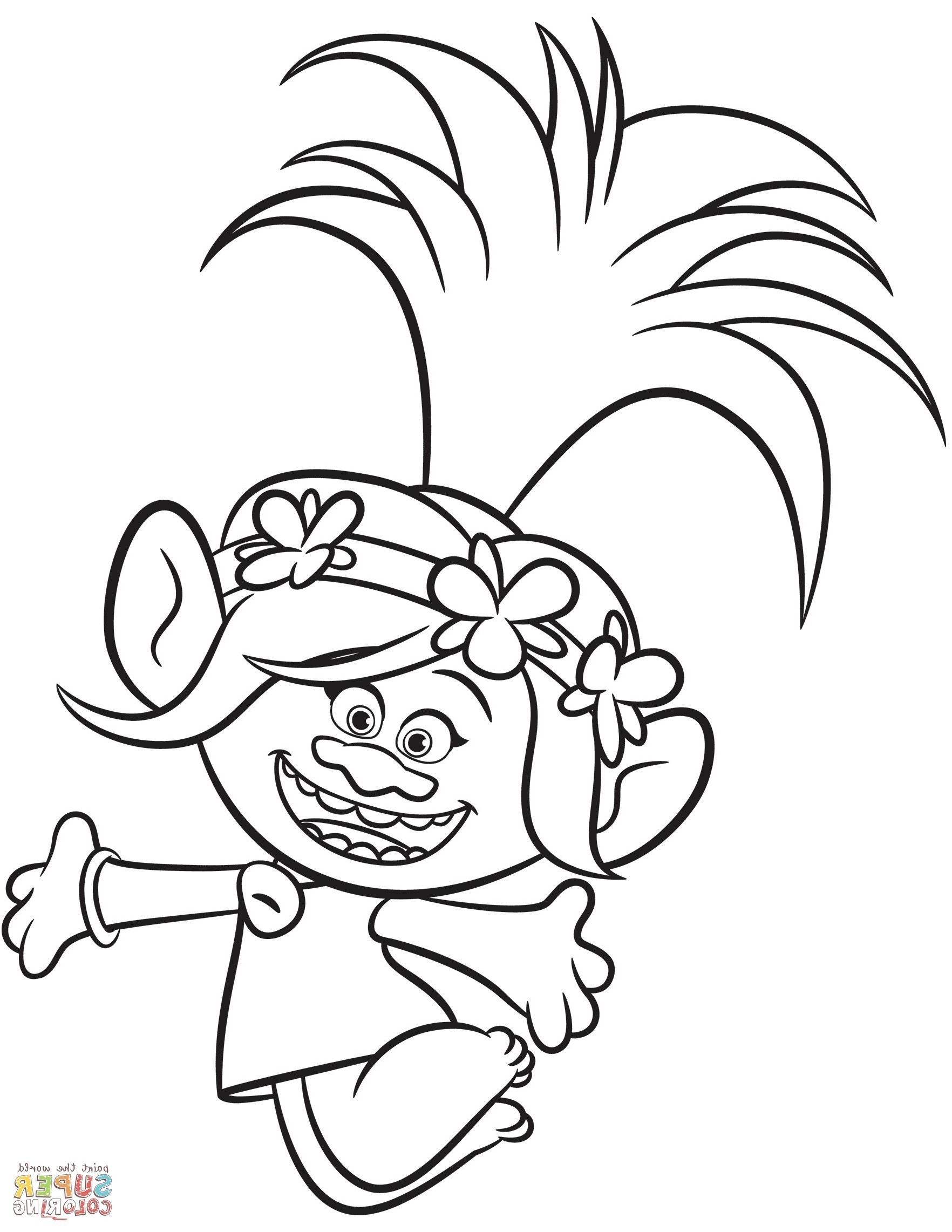 Poppy Troll Coloring Pages To Print Coloring Pages