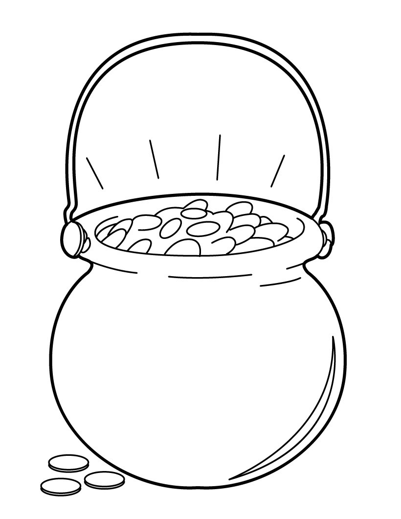 Pot Of Gold Coloring Pages Best Coloring Pages For Kids