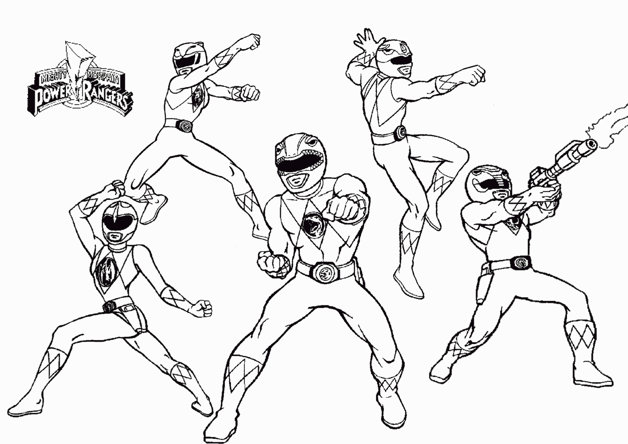 Power Ranger Color Pages