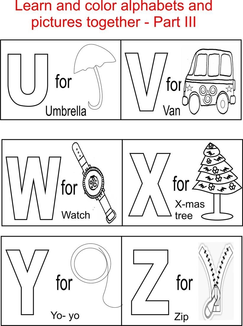 Preschool Alphabet Coloring Pages Free Tedy Printable Activities