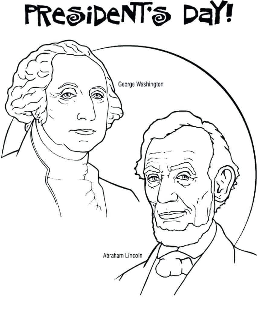 Presidents Day Coloring Pages Kidsuki